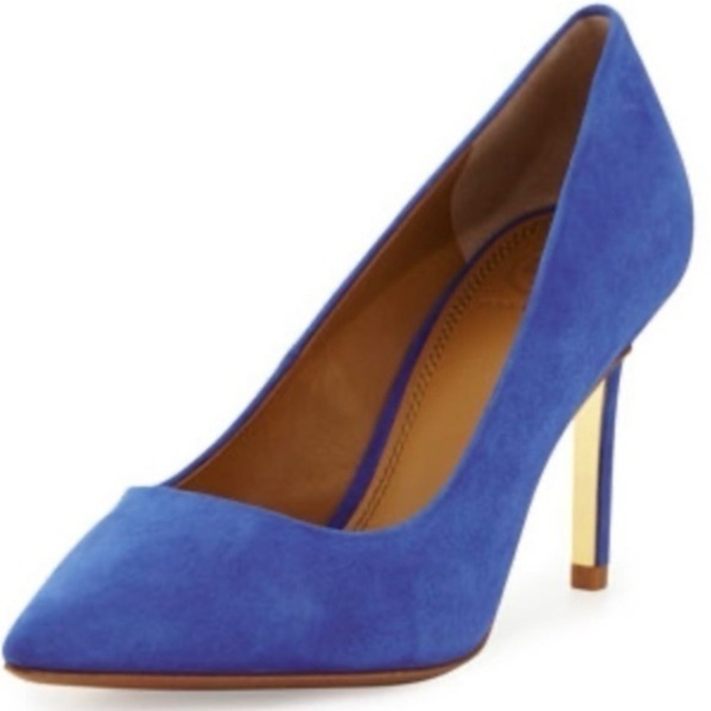 Tory Burch Heels Elane Suede Pumps in Blue